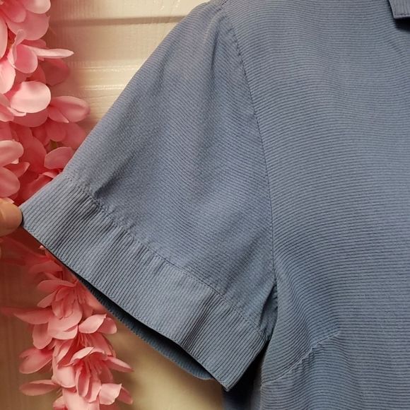 100% SILK Tristan & Iseut Silk Blue Blouse Shirt - Picture 7 of 9